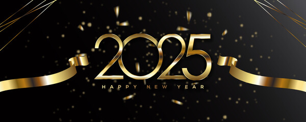 2025 Happy New Year Greeting Card