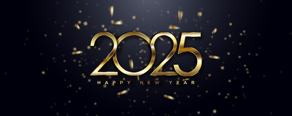 2025 Happy New Year Greeting Card
