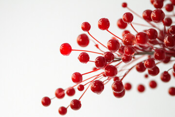 Elegant Dewdrops on a White Background