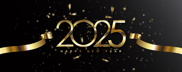 2025 Happy New Year Greeting Card