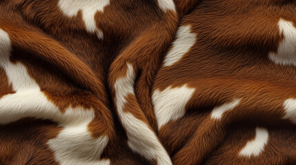 Cowhide with brown and white speckles