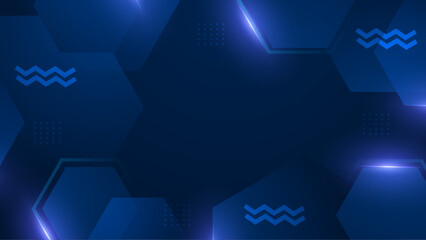 Blue Vector Abstract Geometric Shapes Background. For Background, Banner, Pamphlet, Certificate and Presentation