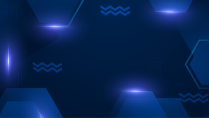 Blue Abstract Background With Shapes Elements. For Background, Banner, Pamphlet, Certificate and Presentation