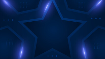 Blue Vector Abstract Geometric Shapes Background. For Background, Banner, Pamphlet, Certificate and Presentation