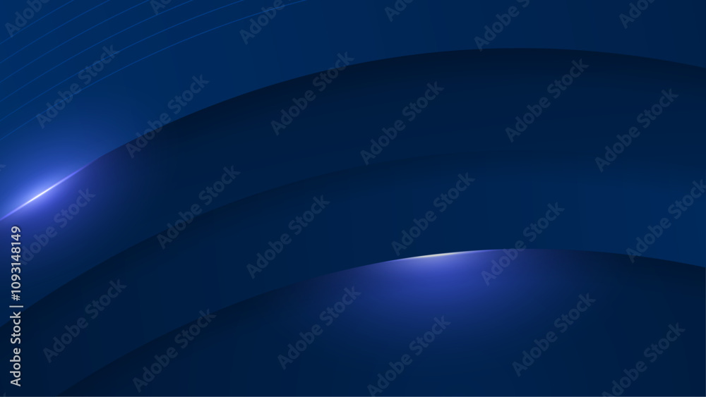 Poster Blue Vector Illustration Modern Abstract Background With Geometric Shapes Element. For Background, Banner, Pamphlet, Certificate and Presentation