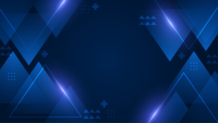 Blue Vector Illustration Minimal Geometric Shape Abstract Background. For Background, Banner, Pamphlet, Certificate and Presentation
