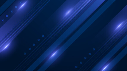 Blue Vector Illustration Minimal Geometric Shape Abstract Background. For Background, Banner, Pamphlet, Certificate and Presentation
