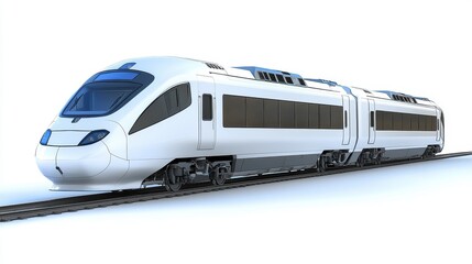 Naklejka premium Futuristic High-Tech Train in Isolated City Space
