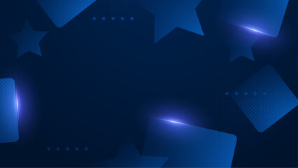 Blue Vector Illustration Minimal Geometric Shape Abstract Background. For Background, Banner, Pamphlet, Certificate and Presentation