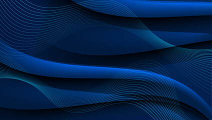 Blue Background Abstract Art Vector With Shapes. For Background, Banner, Pamphlet, Certificate and Presentation