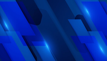 Blue Vector Abstract Geometric Shapes Background. For Background, Banner, Pamphlet, Certificate and Presentation