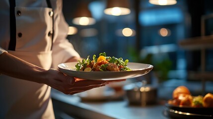 Exquisite Culinary Presentation at Upscale Dining Establishment Showcasing Hospitality Mastery