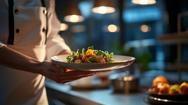 Exquisite Culinary Presentation at Upscale Dining Establishment Showcasing Hospitality Mastery