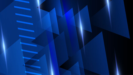 Blue Vector Illustration Minimal Geometric Shape Abstract Background. For Background, Banner, Pamphlet, Certificate and Presentation