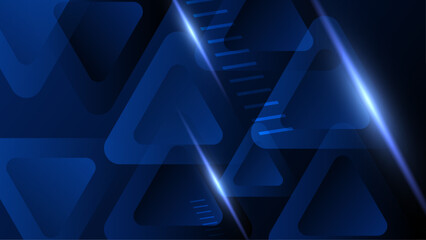 Blue Vector Abstract Geometric Shapes Background. For Background, Banner, Pamphlet, Certificate and Presentation