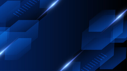 Fototapeta premium Blue Vector Abstract Geometrical Shape Modern Background. For Background, Banner, Pamphlet, Certificate and Presentation