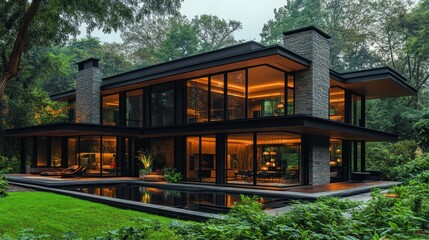 Modern Luxury Home nestled in the Forest