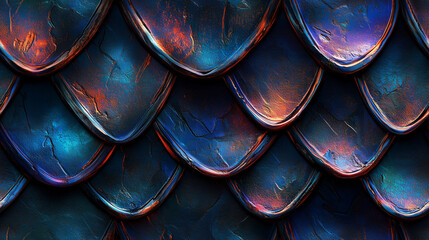Dragon, fish, snake or mermaid scales pattern