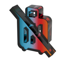 3D Gradient No Luggage symbol icons