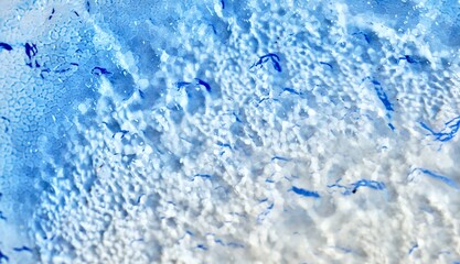 Close up beautiful rough glass texture isolated on horizontal ratio full frame background.