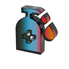 3D Gradient abstract illustrations Blue Sanitizer symbol icons