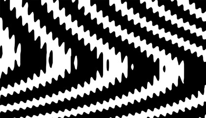 Black and white dynamic wavy of lines. For sporty background and jersey design. Vector Format Illustration 