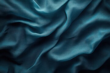Obraz premium Textured Teal Silk Drape: Abstract Background Image