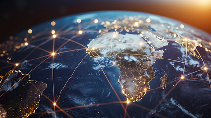 Economic Interdependence Visualized on a Digital Globe with Connected Financial Data Networks