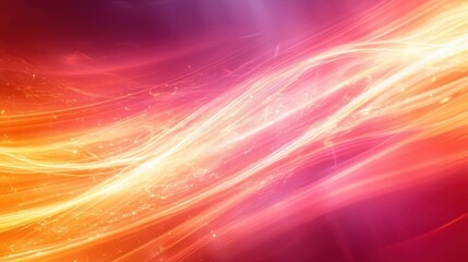 Obraz premium A bold gradient background blending hot pink, bright orange, and soft yellow tones. Dynamic streaks of light add energy and movement to the composition. Perfect for vibrant and eye-catching 