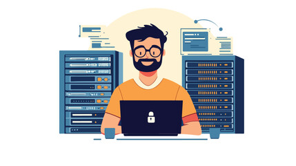 Professional IT Specialist Setting Up API Server