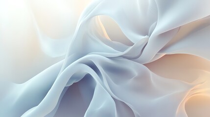 Obraz premium Elegant blue satin fabric texture in soft curves