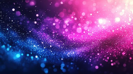 A glowing gradient background transitioning from rich sapphire blue to deep magenta. Subtle sparkling particles scatter across, adding depth and mystery. The elegant design is perfect for bold 