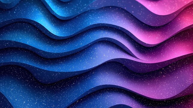 A glowing gradient background transitioning from sapphire blue to vibrant violet, with soft sparkles scattered throughout. The elegant and dynamic design radiates modernity and sophistication 