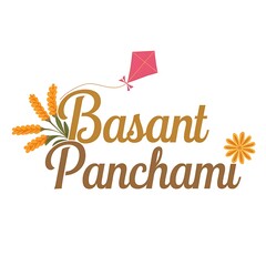 Obraz premium Basant Panchami Festival Design With Kite And Flowers