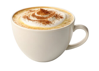 Cup of cappuccino isolated on transparent background