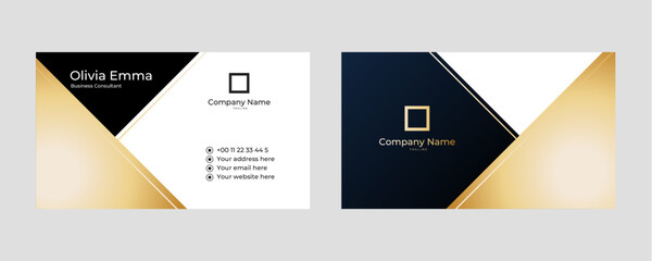 Gold Geometric Business Card Template