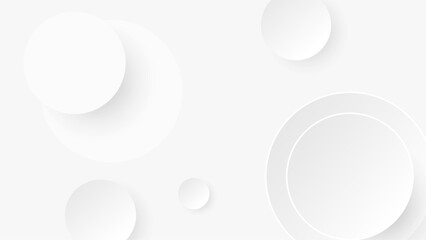 Abstract White Circles on a Minimalist Background