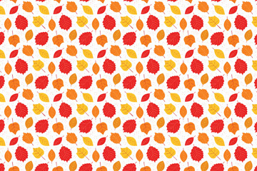 Fall season horizontal background with bright abstract autumn leaves