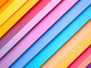 Fototapeta premium 3D Abstract Background Colorful Stripes