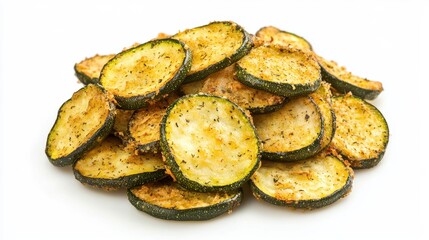 Zucchini Chips Freshly Cooked in Air Fryer