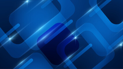 Blue Vector Abstract Geometrical Shape Modern Background. For Background, Banner, Pamphlet, Certificate and Presentation