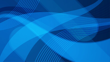 Blue Vector Abstract Geometrical Shape Modern Background. For Background, Banner, Pamphlet, Certificate and Presentation