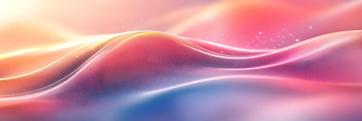 Fototapeta premium Abstract Background - Pink and Blue Flowing Waves