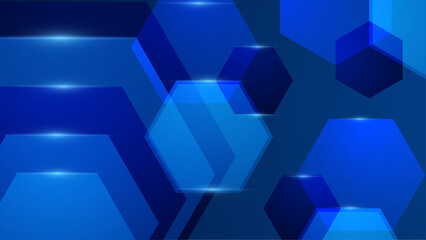 Blue Vector Abstract Geometrical Shape Modern Background. For Background, Banner, Pamphlet, Certificate and Presentation