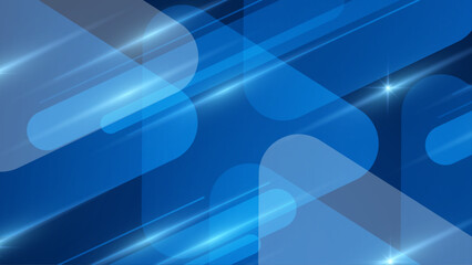 Blue Background Abstract Art Vector With Shapes. For Background, Banner, Pamphlet, Certificate and Presentation