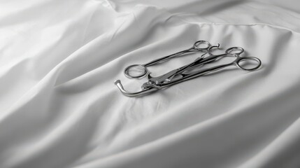 Medical Instruments on an Operating Table with Soft Light