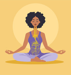 Vagus nerve, part of the parasympathetic nervous system, gut-brain axis; medically illustration