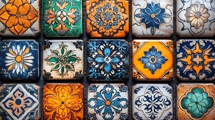 Colorful tile art