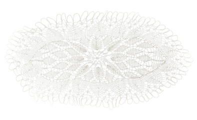 Crocheted lace napkin