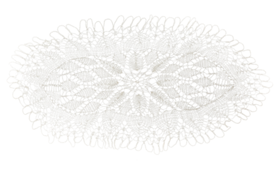 Crocheted lace napkin